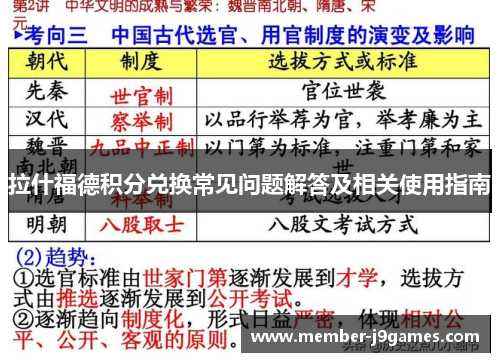 拉什福德积分兑换常见问题解答及相关使用指南